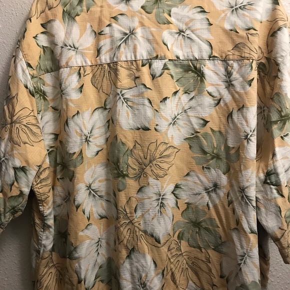 Banana Cabana XL 100% Silk Hawaiian Shirt Preowned - Picture 7 of 7